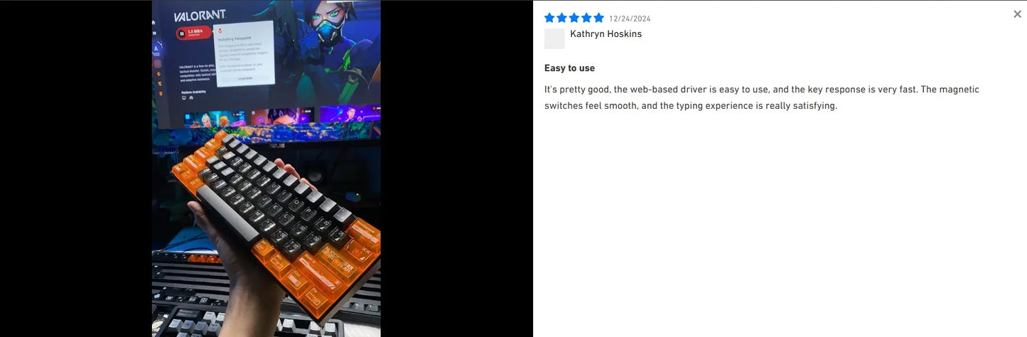 MCHOSE ACE 68 Gaming-Tastatur mit magnetischen Schaltern, Hall-Effekt, Rapid Trigger, programmierbarem RGB, 8K Hz, DKS/MT/TGL/RS/SOCD-Tastatur