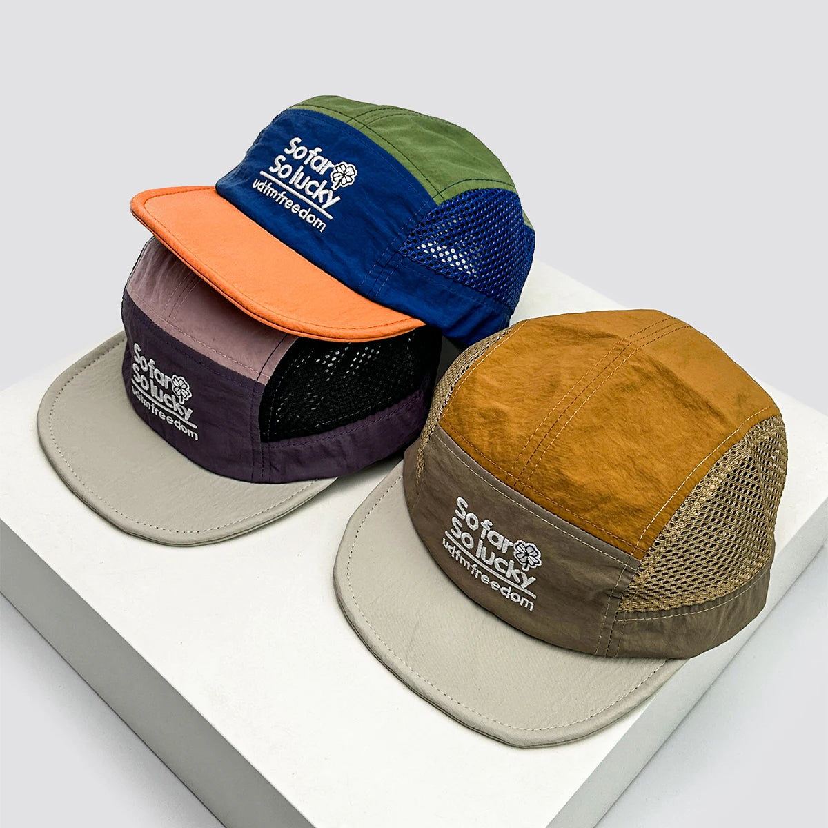 Unisex Flat Eave Embroidered Letters Baseball Hats Breathable Korean Sunshade Quick Drying Peaked Caps Niche Versatile ins