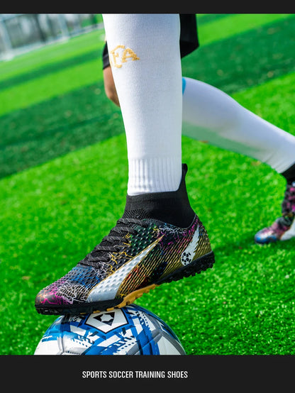 Chaussures de football pour hommes, chaussures de foot pour enfants, crampons de football professionnels pour femmes, chaussures antidérapantes TF/FG, chaussures de sport d'extérieur pour le football
