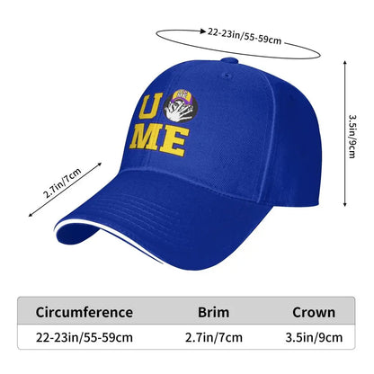 Yellow Wrestling Cena John White Custom Baseball Caps For Mens Unisex Male Beach Sunscreen Hat Snapback Cap