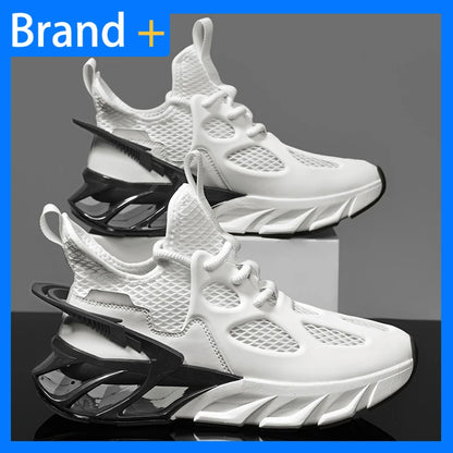 Chaussures de sport pour homme - Nouvelles chaussures de course d'extérieur en mesh respirant, haute élasticité - Chaussures de tennis de sport tendance et confortables pour l'été