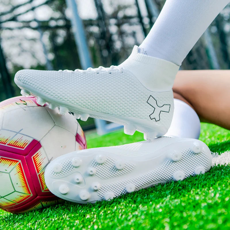 Chaussures de football de qualité pour hommes, chaussures de football résistantes pour garçons, chaussures de football légères pour enfants, baskets d'entraînement de futsal, crampons de football