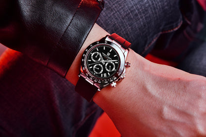 PAGANI DESIGN New Gold Blue Luxury Quartz Watch For Men Gift Box VK63 Movt Chronograph Sapphire Crystal Stainless Steel Watch