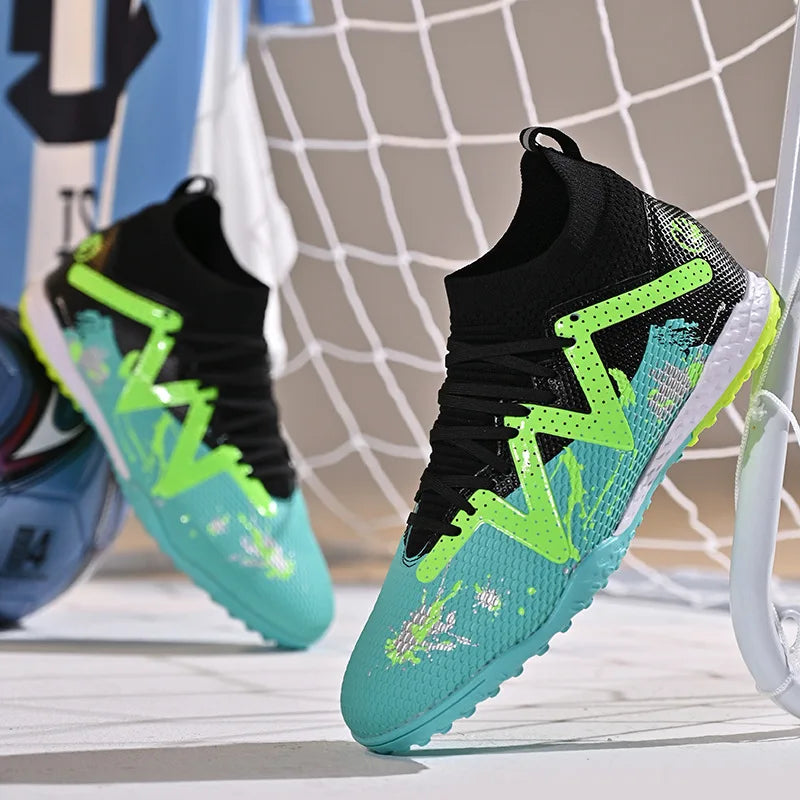 Chaussures de football pour homme, chaussures de sport professionnelles, crampons FG à crampons longs pour homme, chaussures de sport d'extérieur, chaussures d'entraînement, chaussures antidérapantes