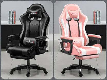 Ergonomic Gaming Chair for Home Office, Comfortable Esports Gamer Chair with Adjustable Armrests, Swivel Computer Desk Chair with Wheels