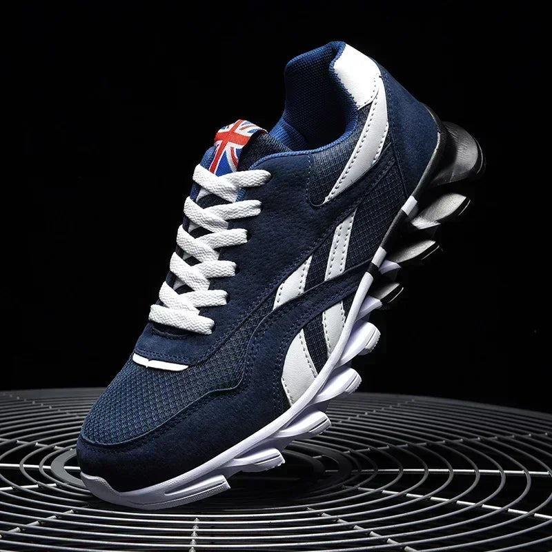 Brand Trend størrelse 46 47 48 slidstærke fitness-sneakers til mænd med støddæmpning, tyk sål og åndbare udendørs løbesko til mænd
