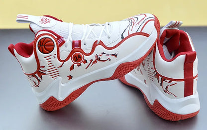 Sales Basketball Shoes Men High-top Sports Outdoor Cushioning Hombre Athletic Male Shoes Comfortable White Sneakers zapatillas