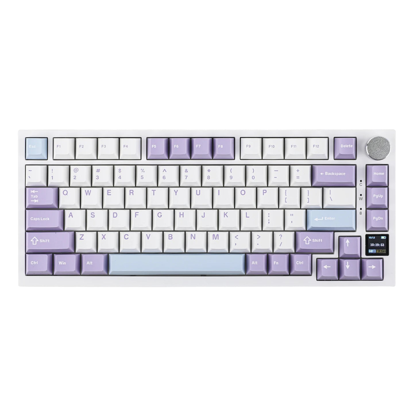 Ajazz AK820 Pro 75% mechanische Tastatur mit Gasket-Mount, Bluetooth 5.1/2.4G, kabellos/kabelgebunden, mit TFT-Bildschirm für Mac/Win