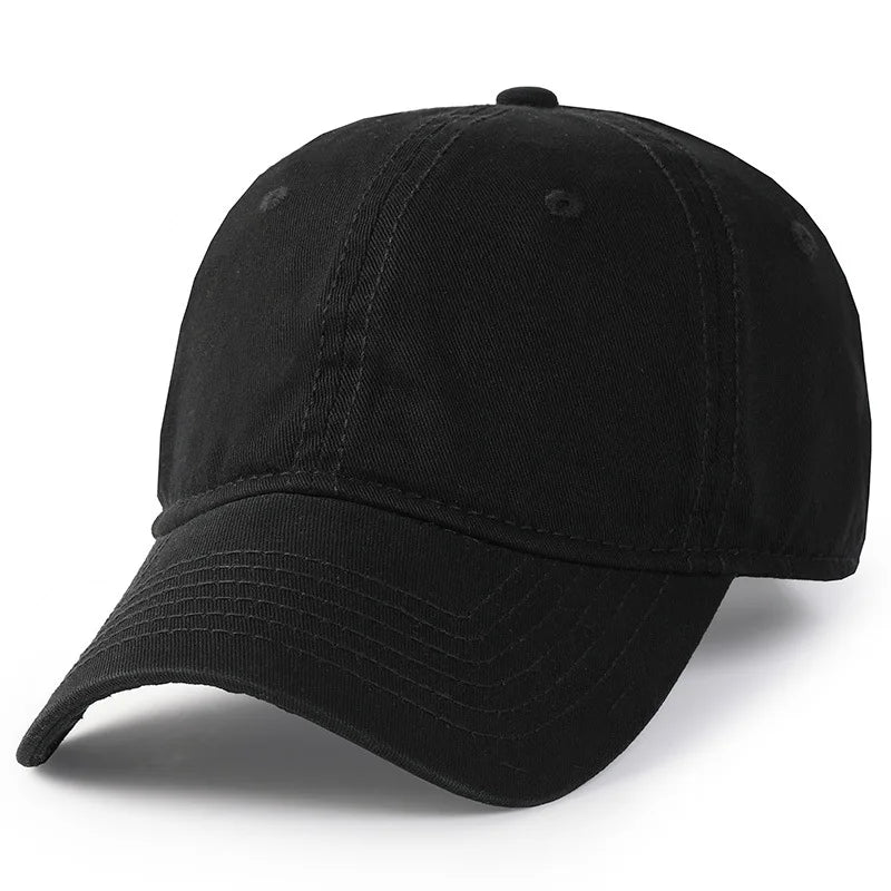 Baseballová čepice Big Head Plus Size, 100 % bavlna, vhodná pro muže i ženy, nastavitelná, čepice typu „dad hat“, nadměrná velikost 58–60 cm, 61–65 cm