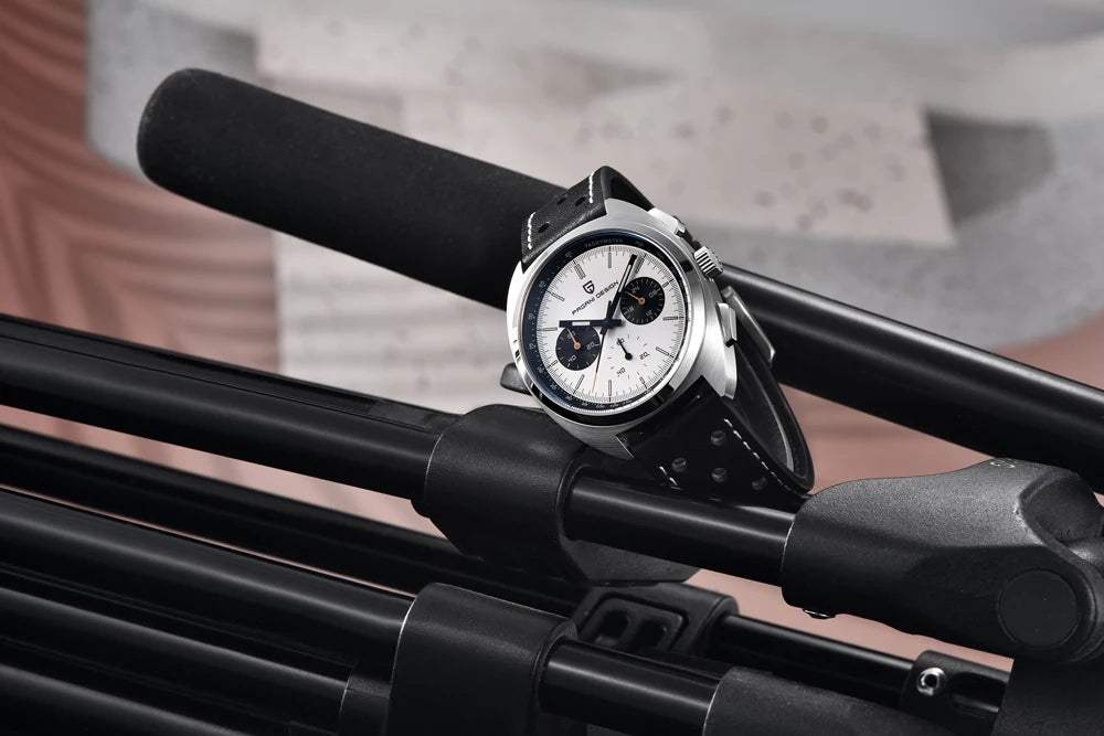 PAGANI DESIGN 2026 Retro Luxury Men's Quartz Watches Sports Chronograph VK63 Watch For Men AR Sapphire Waterproof Leather Clock