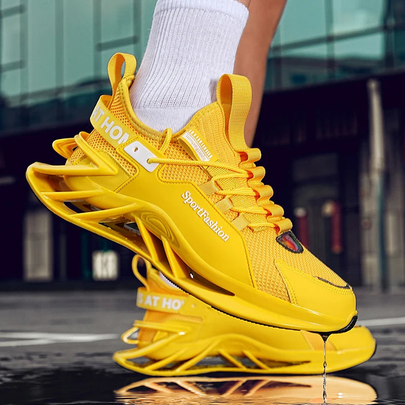 Chaussures de course pour homme : nouvelles baskets en maille respirante, semelle antidérapante et résistante à l'usure, pour le sport quotidien, tendance, mode et décontractées