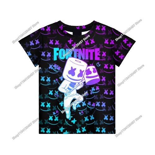 Summer Fashion Fortnite Mascot 3D Print Kids T Shirt Casual T-shirt Boys Girls Unisex Children's Clothing Tshirt Tops