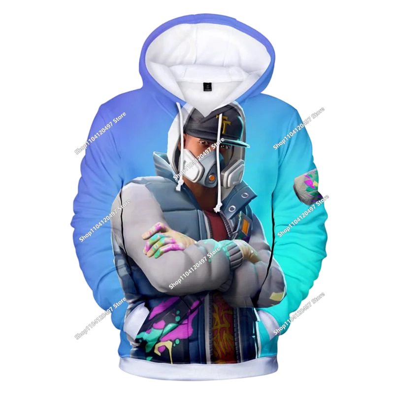 2025 3D New Children's Anime Fortnite Printed Sweater Series Pullover Generation Trend Brand Hoodie Gift