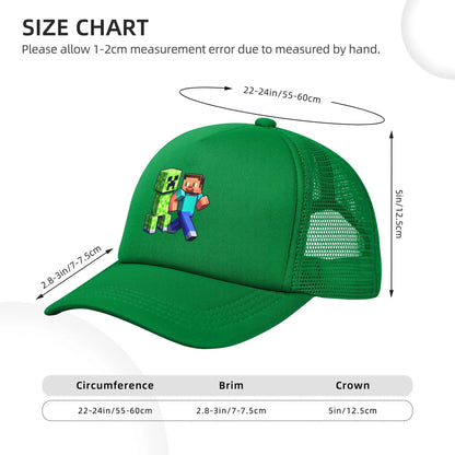 krępy poszukiwacz przygód odkrywa potwora Creepersa za sobą Czapka z daszkiem Czapki przeciwsłoneczne Czapki z regulowanym zapięciem typu snapback Czapka baseballowa z siateczką