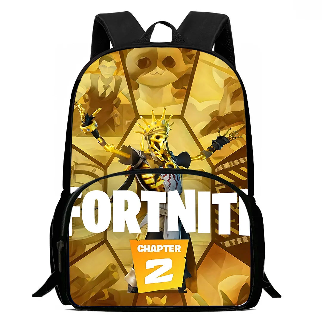 Classic Game FortniteS Child Backpacks Lunch Bag Pencil Case Pupil Large Capacity School Bags For Boy Girl Best Gift
