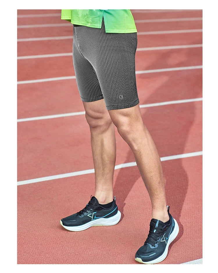 Xtep Sports Fitness Shorts For Men 2025 New Running Moisture-Wicking Shorts High-Elastic Tight Compression Pants 875229580177