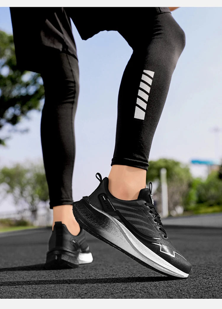 Chaussures de course à amorti pour homme avec plaque en carbone ; baskets légères de marathon pour femme, pour le jogging, l'entraînement, le fitness et l'exercice physique