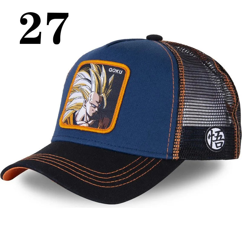 Dragon Ball DRAGONBALL Mesh Cap Cartoon Mesh Cap Men And Women Baseball Cap Fashion Patch Trucker Cap