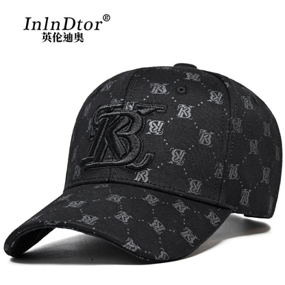 Boné de basebol estilo casal 2025 com estampado e bordado coreano para mulher, para festa ao ar livre, quatro estações, boné masculino