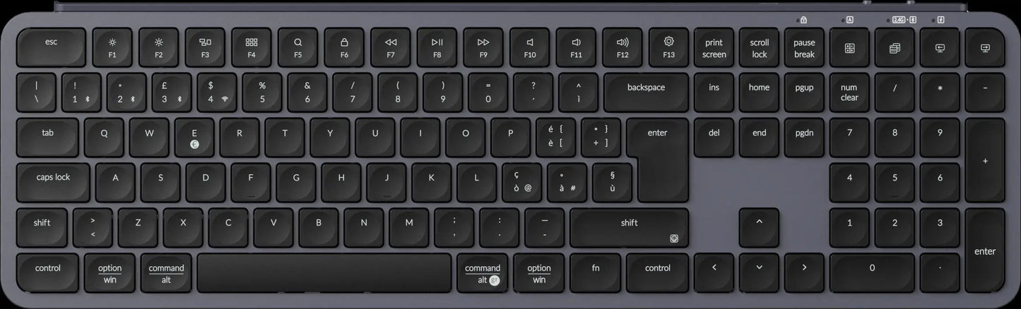 Keychron B6 Pro ISO-Layout ultraflache kabellose Tastatur in voller Größe, tragbar und leicht, mit 2.4GHz- & Bluetooth-Verbindungen