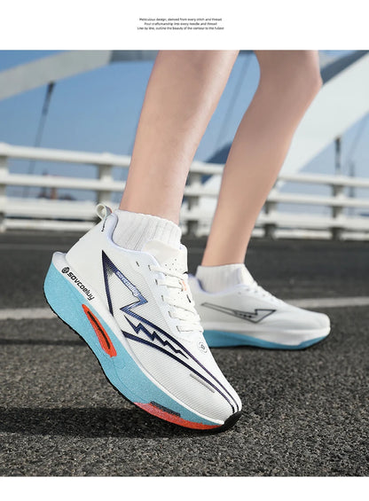 2026 Running Shoes Carbon Board Marathon Men Sports Breathable Lightweight Women's Comfy Athletic Antiskid Sneakers Casual New