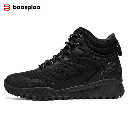Baasploa Winter Women Sneakers Plush Warm Snow Boots Non-Slip Waterproof Shoes Women Outdoor Boots Walking Shoes