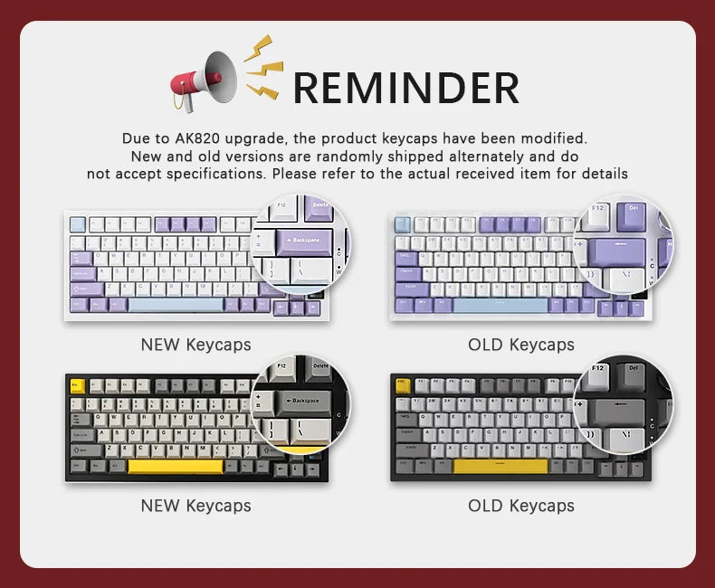 AJAZZ AK820 Pro Gaming Mechanical Keyboard 75% Wireless Bluetooth RGB Hot-Swappable Mechanical Keyboard with Volume Knob for PC, Mac & Laptop