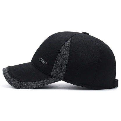 Casquette de sport imperméable, confortable et ajustable, avec oreillettes doublées, bonnet d'hiver léger pour un look décontracté