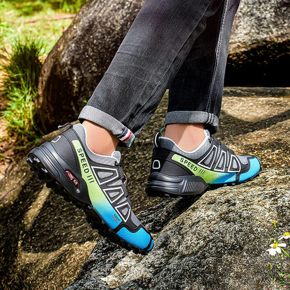 Lockless-Fahrradschuhe für Herren, Outdoor-Wander- und Cross-Country-Schuhe mit rutschfester Sohle, atmungsaktive Sportschuhe, Rennradschuhe