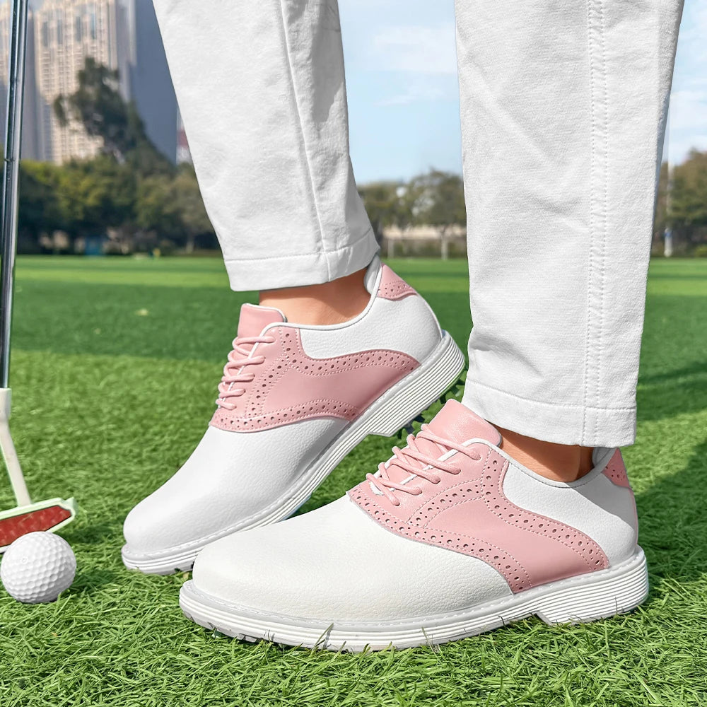 Chaussures de golf professionnelles pour femmes, chaussures de marche décontractées et tendance, chaussures de sport de golf confortables et antidérapantes pour le fitness en plein air