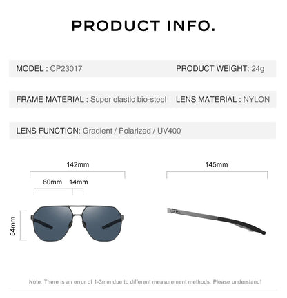 CAPONI Nylonové sluneční brýle pro muže Super Elastic Bio-Steel Polarizované sluneční brýle na řízení UV400 Ochrana Design značky CP23017