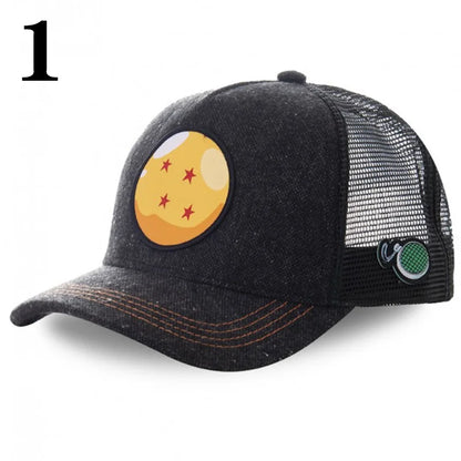 Dragon Ball DRAGONBALL Mesh Cap Cartoon Mesh Cap Men And Women Baseball Cap Fashion Patch Trucker Cap
