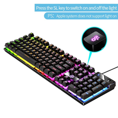 YINDIAO K500 Wired Gaming Keyboard for Laptop Desktops PC Computer Office Accessories Low Profile Gamer Keyboards with Numpad