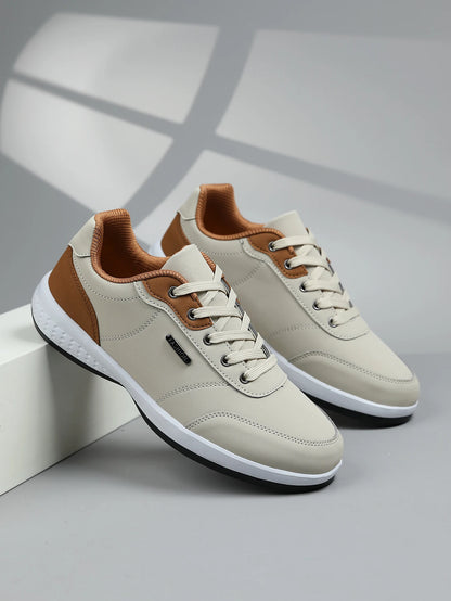 Chaussures de marche imperméables pour homme « Four Seasons » - Chaussures de sport décontractées en cuir pour homme - Chaussures de camping antidérapantes - Chaussures de tennis pour homme