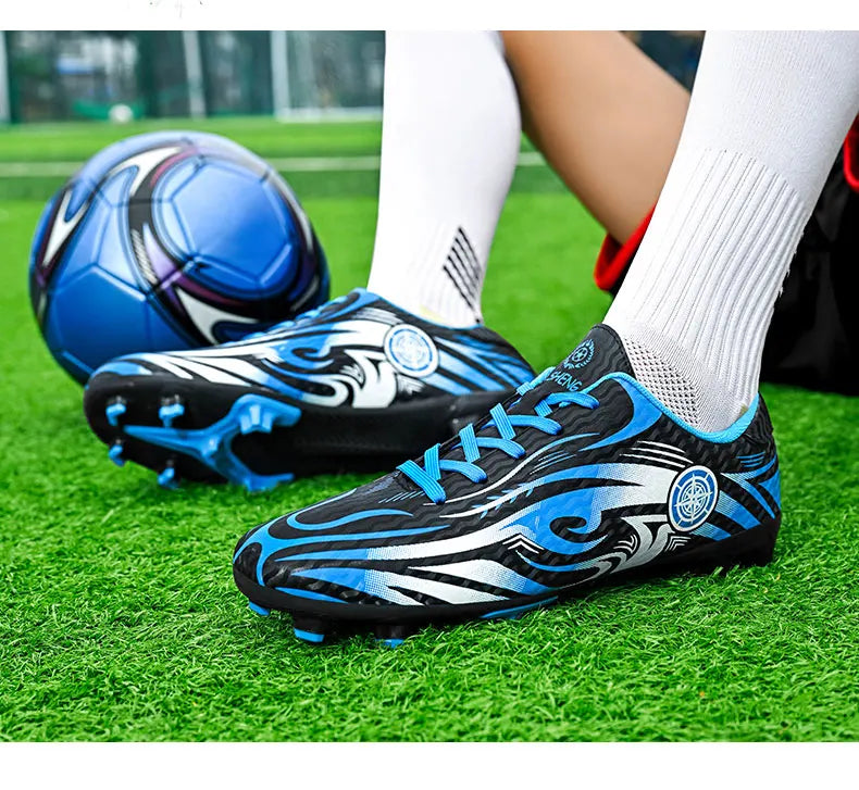 Original Soccer Cleats Man Training Shoes Outdoor Non-slip Children's Football Shoes Long Spikes Men's Futsal Shoes Size 32-45