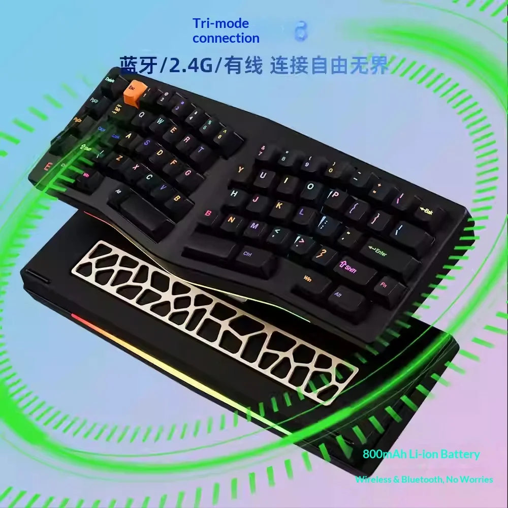 MMD Alice EIF68 Wireless Mechanical Keyboard Tri-Mode Mmd EIF68 Hot-Swap Aluminum Shell QMK/VIA Gamer Office Mechanical Keyboard