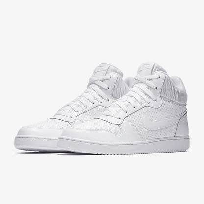 Nike genuine COURT BOROUGH MID Men's Pure White High-Top Casual Sneakers 838938-111
