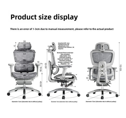 Ergonomic Office Chair with Lumbar Support, Adjustable Height Gaming Chair, Comfortable Computer Chair with Swivel Recliner Design for Home & Office