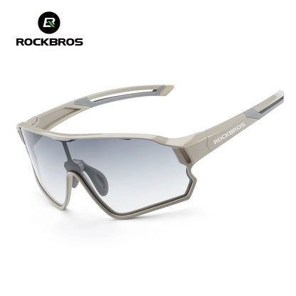 ROCKBROS Dětské polarizované fotochromatické cyklistické brýle s ochranou UV400, sluneční brýle pro outdoorové sporty, dětské brýle na horská kola (MTB)