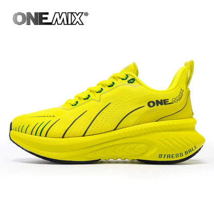 ONEMIX Novos Ténis de Corrida com Amortecimento para Homem, Adequados para Corredores Pesados, com Atacadores, Desportivos, Antiderrapantes, para Exterior, para Mulher e Homem