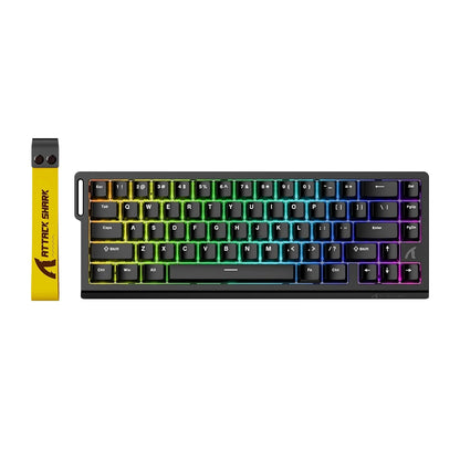 ATTACK SHARK X68 HE Rapid-Trigger mechanische Gaming-Tastatur 60% kabelgebunden mit einstellbarer Auslösung, Hall-Effect-Magnetschalter, 8KH