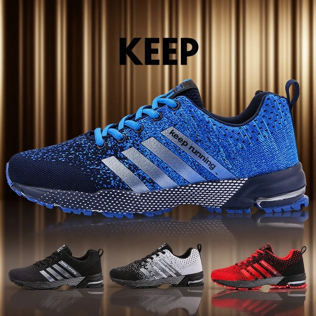 Men Running Shoes Mesh Fashion Sneakers Breathable Casual Sport Shoes Outdoor Walking Jogging Tennis Shoes Athletics Plus Size