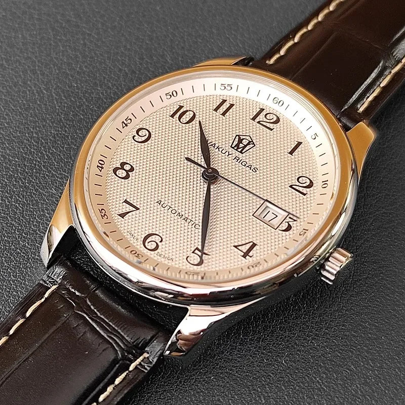 Vakuy Automatic Mechanical Watch Man's Business Auspicious Face Seagull ST2130 Movement Blue Pointer Waterproof Men's