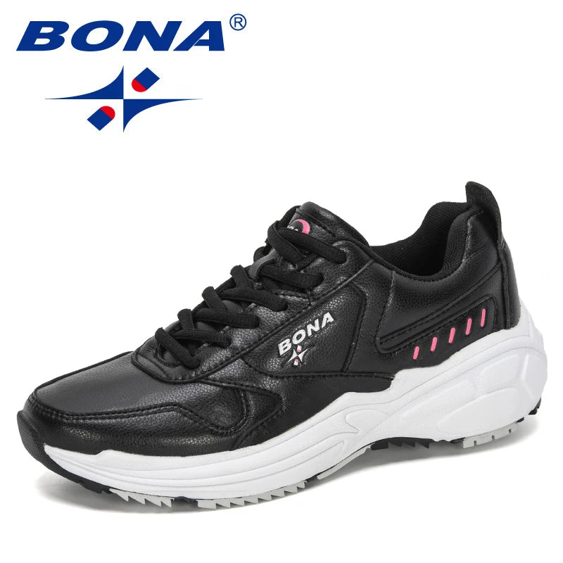 BONA  New Designers Classics Sneakers Running Shoes Women Outdoor Sports Shoes Comfortable Running Shoes Ladies Walking Shoe
