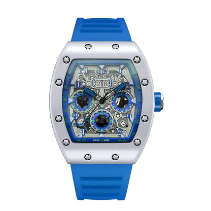 Luxury Men’s Quartz Wristwatch Hollow Design Trend None Machine Automatic Quartz Hollow Luminous Waterproof Men's Watch for Man
