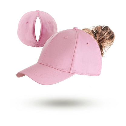 TikTok Heat Magnetic Ponytail Caps For Women Sport Wear Breathable Cotton Adjustable Baseball Hat