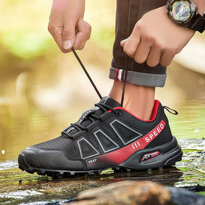 Lockless-Fahrradschuhe für Herren, Outdoor-Wander- und Cross-Country-Schuhe mit rutschfester Sohle, atmungsaktive Sportschuhe, Rennradschuhe