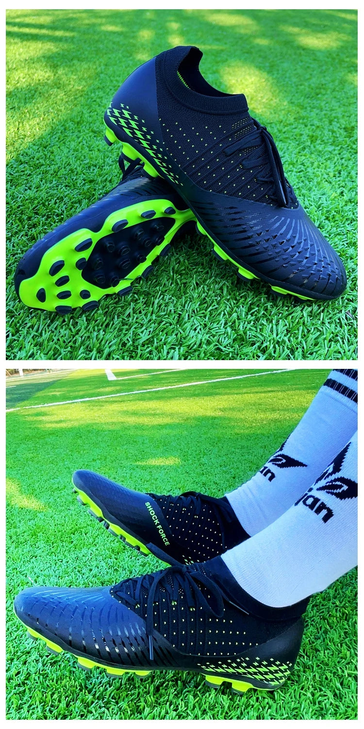 Chaussures de football pour homme, chaussures de foot tendance pour jeunes, chaussures d'entraînement en tricot, respirantes, Society Campo, antidérapantes, chaussures de sport