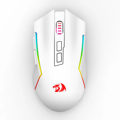 Mouse gaming Redragon M693 wireless/wired BT e Bluetooth 2.4G 8000 DPI, connessione a 3 modalità, retroilluminazione RGB per PC/Mac/laptop