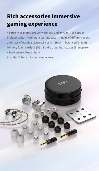 TRN Conch Lucky Bag Monitor In-Ear – Auricolari HiFi cablati dinamici DLC Diamond con filtri a ugello di accordatura per Xiaomi